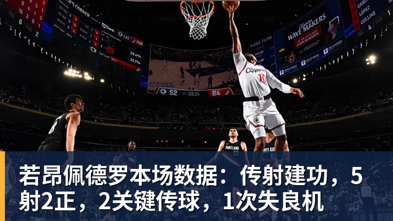 乐虎体育若昂佩德罗本场数据：传射建功，5射2正，2关键传球，1次失良机